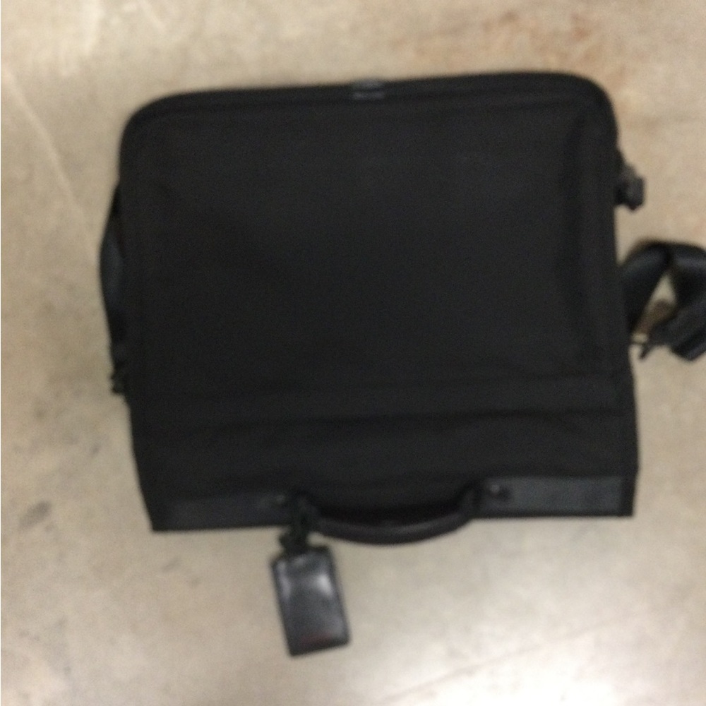 Men's Black Messenger Briefcase with Adjustable Strap